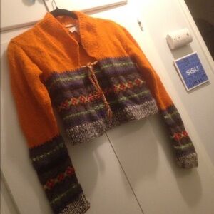 Free People colorful cropped sweater